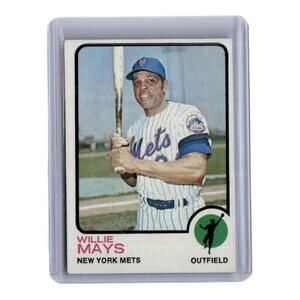 Willie Mays New York Mets 1973 Topps #305 Baseball Card
